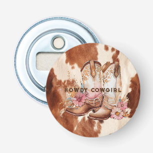 Western Brown Cream Cowboy Boots Bottle Opener