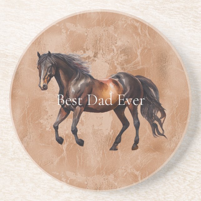 Western Brown Horse  Coaster (Front)
