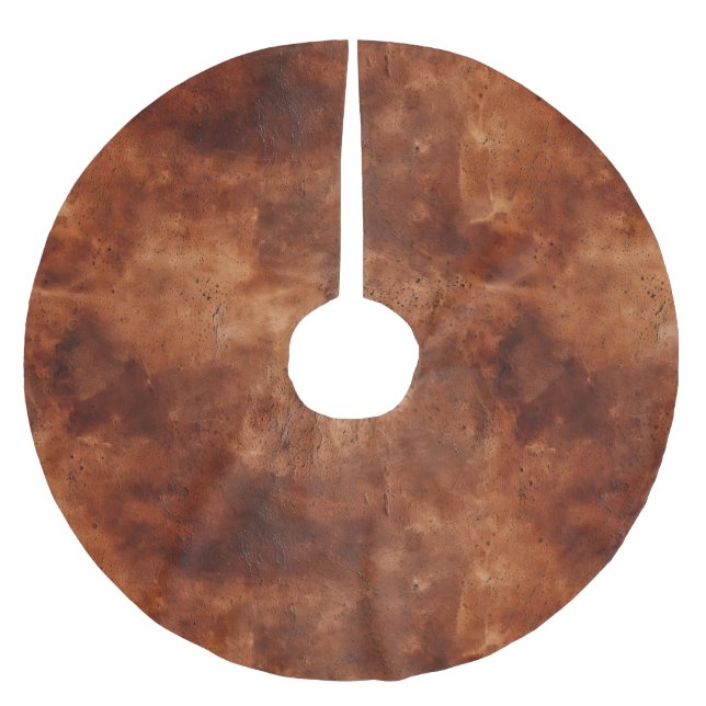 Western Brown Howdy Cowboy Brown  Brushed Polyester Tree Skirt (Front)