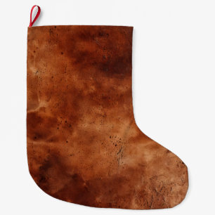 Western Brown Howdy Cowboy Brown  Large Christmas Stocking