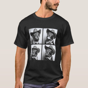 Western Brown Labradors Retriever Funny Cowboy Dog T-Shirt