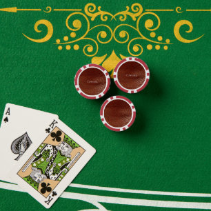 Western Brown Leather Look Animal Poker Chips