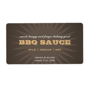 Western brown star burst kitchen sticker labels