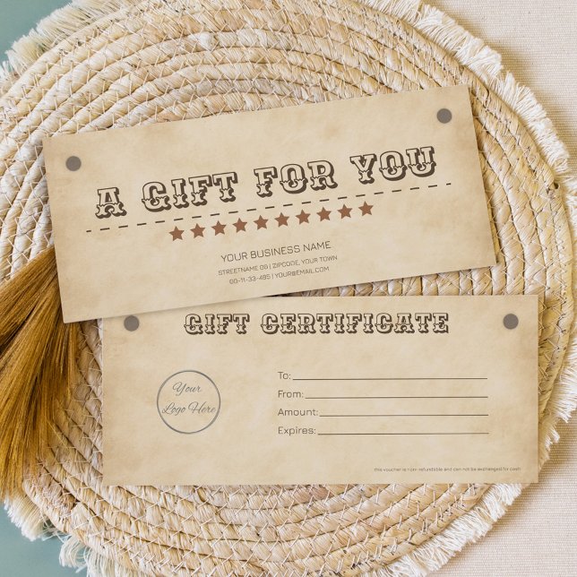 Western brown with logo southern gift certificate (Creator Uploaded)