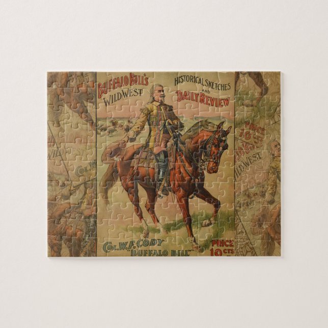 Western Buffalo Bill Wild West Jigsaw Puzzle (Horizontal)