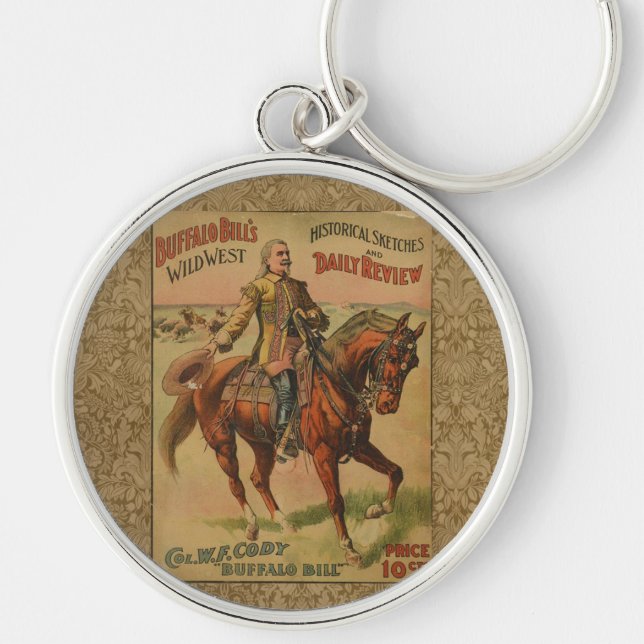 Western Buffalo Bill Wild West Key Ring (Front)