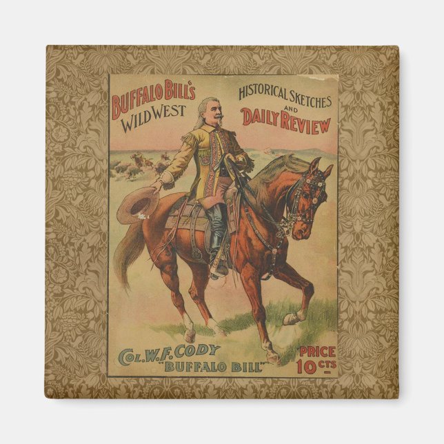 Western Buffalo Bill Wild West Magnet (Front)