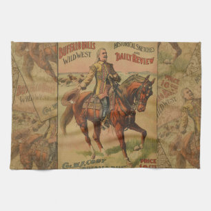 Western Buffalo Bill Wild West Tea Towel