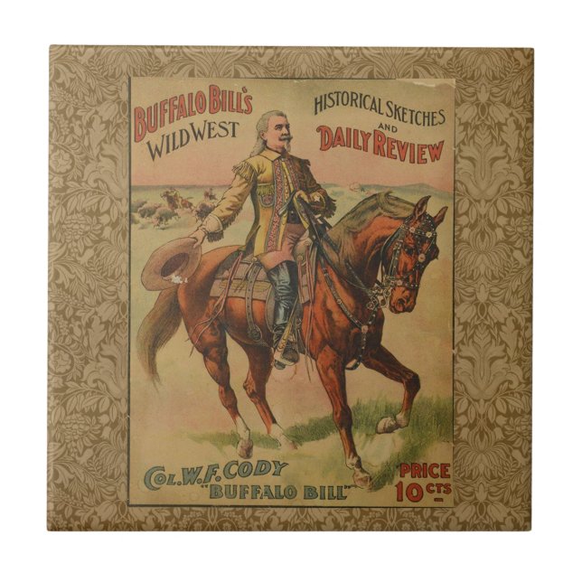 Western Buffalo Bill Wild West Tile (Front)
