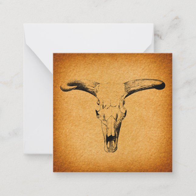 Western Bull Horns Card (Front)