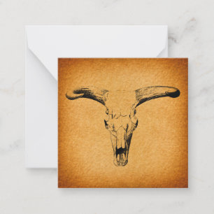 Western Bull Horns Card