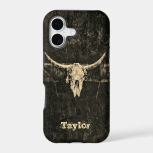 Western Bull Skull Country Sepia Black Old Rustic 