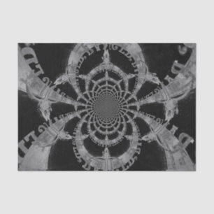 Western Bull Skull Vintage Black And White Rustic Tissue Paper