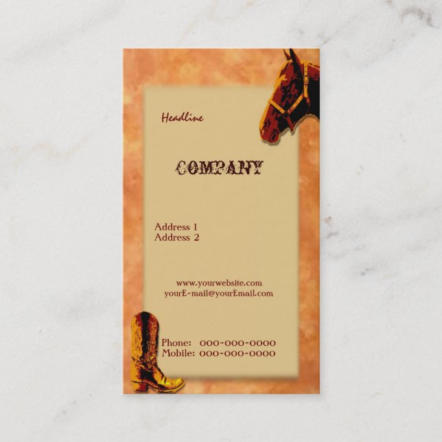 Western Business Card (Front)