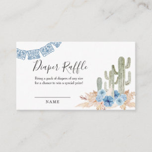Western Cactus Baby Shower Diaper Raffle Floral Enclosure Card