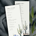 Western Cactus Desert Landscape Wedding Program Invitation<br><div class="desc">If you need any further customisation please feel free to message me on yellowfebstudio@gmail.com.</div>