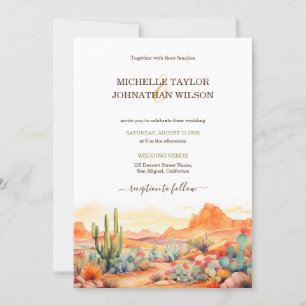 Western Canyon Mexican Cactus Desert California  Invitation