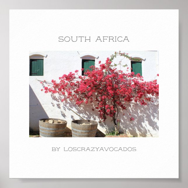 Western Cape Wine Farm Building Cityscape Poster (Front)