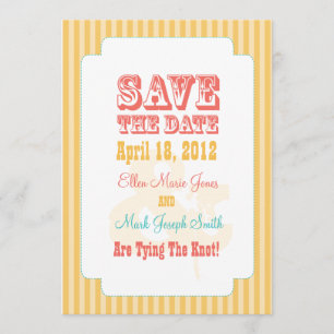 Western Carnival - Save The Date Yellow &Coral