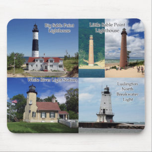 Western Central Michigan lighthouses mousepad