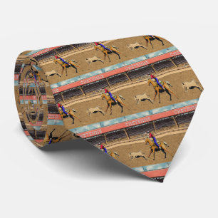 Western Cheyenne Rodeo Cowboy Calf Roping Necktie