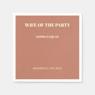 Western Chic Wife of the Party Bachelorette Napkin