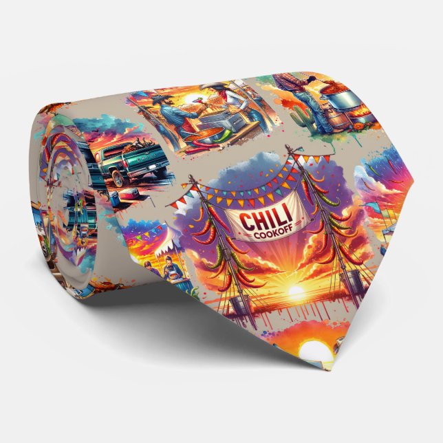 Western Chilli Cookoff Scenes 1 Tie (Rolled)