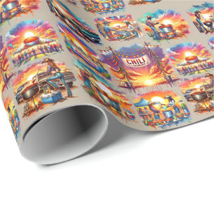 Western Chilli Cookoff Scenes 1 Wrapping Paper