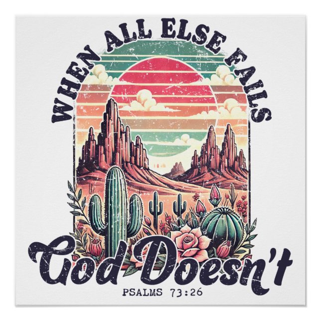 Western Christian Bible Verse Poster (Front)