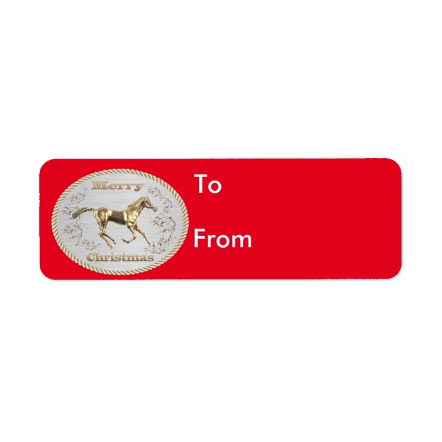 Western Christmas Belt Buckle (Front)