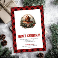 Western Christmas card with sheriff badge art
