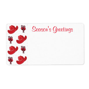 Western Christmas Cowboy Hats And Candy Canes