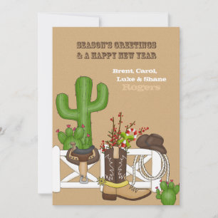 Western Christmas Holiday Card