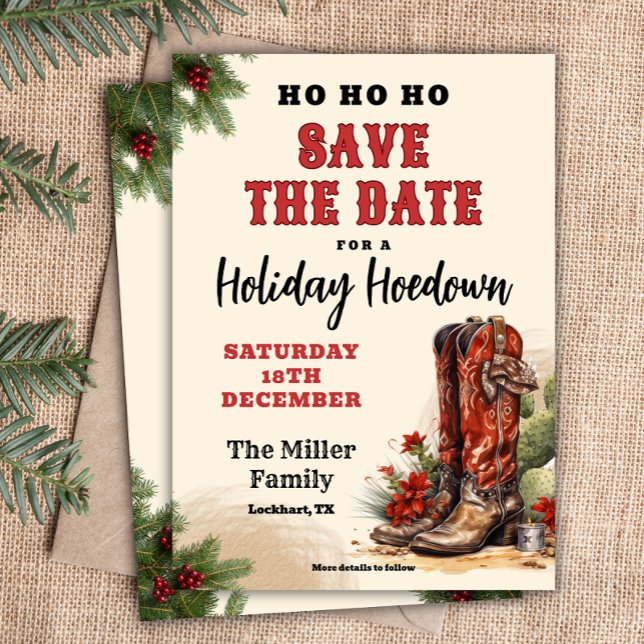 Western Christmas, Holiday Hoedown, Cowboy Party Invitation (Creator Uploaded)