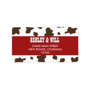 Western Christmas Label