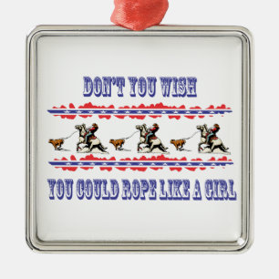Western Christmas Ornament Rodeo Calf Roping