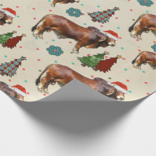 Western Christmas Pattern Wrapping Paper