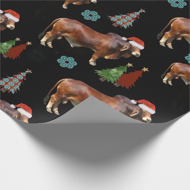 Western Christmas Pattern Wrapping Paper (Corner)