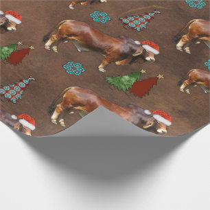 Western Christmas Pattern Wrapping Paper