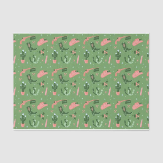 Western Christmas Tissue Paper (Front)