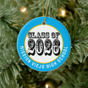 Western Class of 2026 Photo Graduation Ceramic Tree Decoration