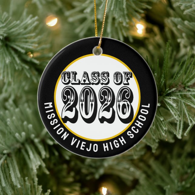 Western Class of 2026 Photo Graduation Ceramic Tree Decoration (Tree)