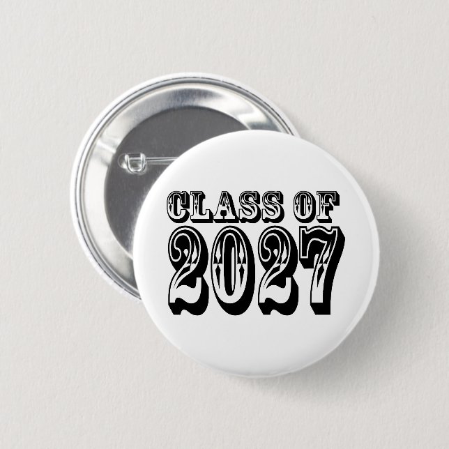Western Class of 2027 Graduation 6 Cm Round Badge (Front & Back)