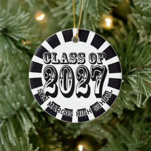 Western Class of 2027 Photo Graduation Ceramic Tree Decoration