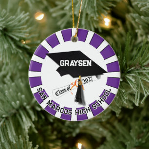 Western Class of 2027 Photo Graduation Ceramic Tree Decoration