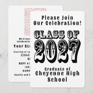 Western Class of 2027 Photo Graduation Invitation
