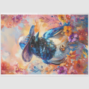 Western Colour Washed Cowboy Bird Decoupage Tissue Paper
