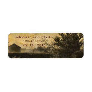 western country autumn trees rustic farm wedding