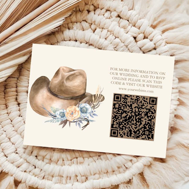 Western Country Bohemian Floral Wedding Enclosure Card (Creator Uploaded)