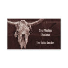 Western Country Brown Rustic Cowboy Bull Cow Skull